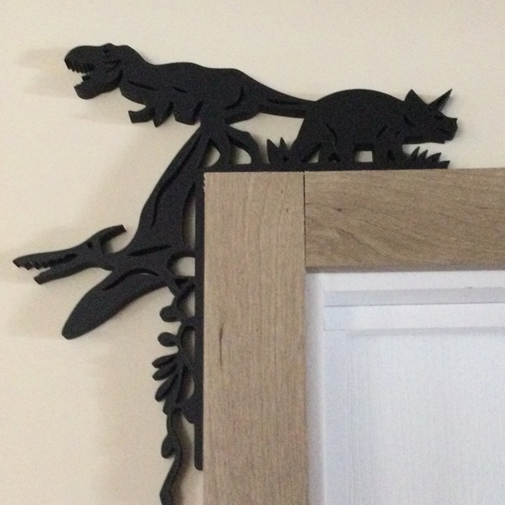 Black Dinosaur Corner DoorAccent - 3D